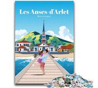 Travel to Les Anses DArlet Puzzles for Adults 1000 Pieces, Educational Stress Relief Toy for Is Ideal As A Gift for The Whole Family 1000pcs (26x38cm)