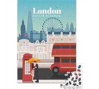 Travel to London 1000 Piece Jigsaw, 38x26cm/1000pcs