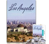 Travel to Los Angeles Jigsaw Puzzles 1000 Pieces for Adults Teens,Toys Educational Games Stress Relieving Suitable for Desktop Decoration 50x75cm