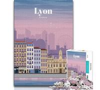 Travel to Lyon 1000 Piece Jigsaw Puzzles for Adults Gifts,Decompressing Intellectual Educational Toy Birthday Present,Gifts,Wall Art 38x26cm