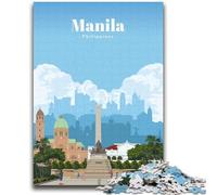 Travel to Manila Jigsaw Puzzles for Adults Teenagers Jigsaws Puzzle, Educational Games Home Decoration Birthday Present, Gifts, Wall Art 2000pcs (70x100cm)