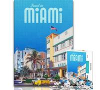 Travel to Miami Jigsaw Puzzles for Adults 1000 Pieces,Challenging Game And Family Play for Is Ideal As A Gift for The Whole Family 50x75cm