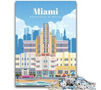 Travel to Miami Puzzles for Adults 1000 Pieces, Educational Stress Relief Toy for Is Ideal As A Gift for The Whole Family 2000pcs (70x100cm)