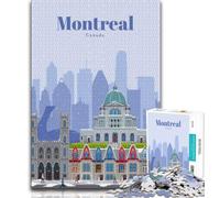 Travel to Montreal Jigsaw Puzzles for Adults 1000 Jigsaws,Family Game Stress Reliever Difficult Challenge Secret Santa Gifts 38x26cm