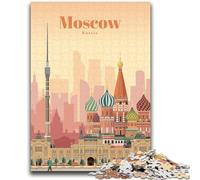 Travel to Moscow Jigsaws Puzzles 1000 Pieces for Adults Gifts, Staycation Kill Time Birthday Present, Gifts, Wall Art for 14+ 1000pcs (26x38cm)