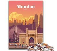 Travel to Mumbai 1000 Piece Jigsaw Puzzle for Adults Teens, Challenging Game And Family Play Educational Game for Birthday, Chrismas 1000pcs (50x75cm)