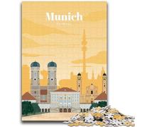 Travel to Munich 1000 Piece Jigsaw Puzzle for Adults And Teenagers, Fun Games Wall Decoration Unique Birthday And Xmas Gifts 1000pcs (50x75cm)