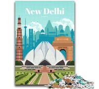 Travel to New Delhi Adult Jigsaws 1000 Piece, Suitable for Ages 14 And Up Toy Wall Decor Birthday And Unique Gifts 2000pcs (70x100cm)