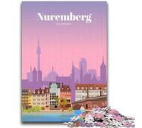 Travel to Nuremberg 1000 Pieces Jigsaw Puzzle for Adults& Teens, for 14+ Train Your Brain And Your Hands Christmas Game Gifts 1000pcs (26x38cm)