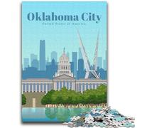 Travel to Oklahoma City Adult Jigsaws 1000 Piece, Family Game Stress Reliever Difficult Challenge Gifts for Friends And Family 1000pcs (50x75cm)