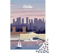 Travel to Oslo 1000 Piece Jigsaw, Festive Gift, 70x50cm/1000pcs