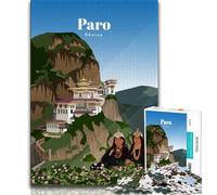 Travel to Paro Jigsaws 2000 Pieces for Adults,Educational Game Challenge Toy Wall Decoration Unique Birthday And Xmas Gifts 70x100cm