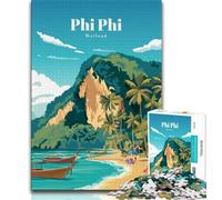 Travel to Phi Phi 1000 Piece Jigsaw Puzzle for Adults And Teenagers,Staycation Kill Time Every Piece Is Unique - Challenging Family Fun Game 50x75cm