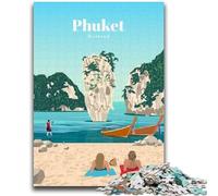 Travel to Phuket 1000 Pieces Jigsaw Puzzle for Adults& Teens, for 14+ Train Your Brain And Your Hands Christmas Game Gifts 1000pcs (26x38cm)