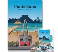 Travel to Punta Cana Puzzles for Adults Teens 1000 Pieces,Family Game Stress Reliever Difficult Challenge Great Gifts And Toys 38x52cm