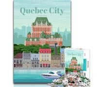 Travel to Quebec City Adult Jigsaws 1000 Pieces Difficult,Family Game Stress Reliever Difficult Challenge Great Gifts And Toys 38x26cm