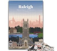 Travel to Raleigh Puzzles 1000 Pieces for Adults, Help The Brain Exercise Addictive Toys to Cultivate Patience Unique Challenge Game 1000pcs (50x75cm)
