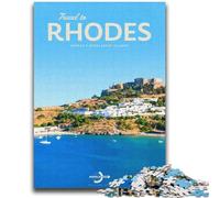 Travel to Rhodes JigsawPuzzle 1000 Pieces for Teenagers, Family Game Stress Reliever Difficult Challenge Gifts for Friends And Family 2000pcs (70x100cm)