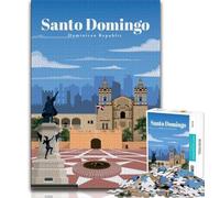 Travel to Santo Domingo Jigsaws 1000 Pieces for Teenagers,Educational Games Home Decoration Deal As Gifts for The Whole Family 38x26cm