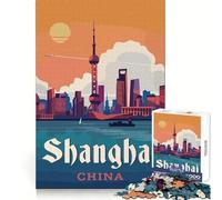 Travel to Shanghai Adult Jigsaw Puzzles1000 Pieces Smart Exercise Peaceful Recreation Accurate Edges Chic Xmas Gift (50x75cm)