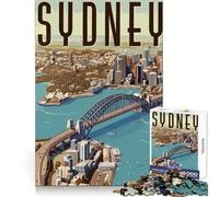 Travel to Sydney 1000 Pieces Jigsaw Puzzles for Adults Boost Memory Gentle Pastime Quality Cut Nice Gift (38x52cm)