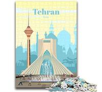 Travel to Tehran Jigsaw Puzzles for Adults 1000 Piece Puzzle, Decompressing Intellectual Educational Toy Educational Game for Birthday, Chrismas 1000pcs (26x38cm)