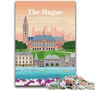 Travel to The Hague JigsawPuzzle 1000 Pieces for Teenagers, Family Game Stress Reliever Difficult Challenge Gifts for Friends And Family 1000pcs (50x75cm)