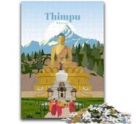 Travel to Thimpu 1000 Pieces Jigsaw Puzzles For Teens And Adults, Challenging Game And Family Play Parent-child Interaction 1000pcs (50x75cm)