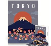 Travel to Tokyo 1000-piece Puzzle for Adults Memory Skill Leisure Pleasure Clean Edges Seasonal Gift (38x52cm)