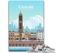 Travel to Utrecht Jigsaw Puzzles for Adults 1000, Educational Games Home Decoration Suitable for Desktop Decoration 1000pcs (50x75cm)
