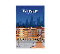 Travel To Warsaw Canvas Poster Bedroom Decor Sports Landscape Office Room Decor Gift Unframe: 12x18inch(30x45cm)