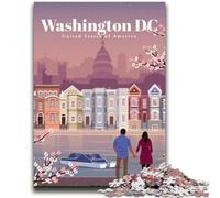 Travel to Washington DC Jigsaw Puzzles for Adults 1000 Jigsaws, Family Entertainment Toys Is Ideal As A Gift for The Whole Family 1000pcs (26x38cm)