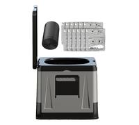 Travel Toilet - Foldable Mobile Potty Compact Lightweight Seat Stable Space Saving Design Portable Quick Set Up Style | For Outdoor Camping Hiking Road Trips Ten