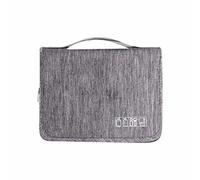 Travel Toiletries Bag Men's Business Trip Dry and Wet Separation Portable Toiletries Kit Supplies Storage Bag Makeup Bag Large Capacity Makeup and Hair Product Organizer (Grey, One Size)