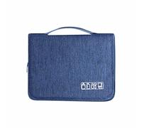Travel Toiletries Bag Men's Business Trip Dry and Wet Separation Portable Toiletries Kit Supplies Storage Bag Makeup Bag Large Capacity Makeup and Hair Product Organizer (Navy, One Size)