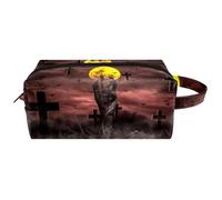 Travel Toiletries Bags Cosmetic Bag for Women Microfiber Leather Makeup Handy Pouch Organiser with Zipper, Zombie Hand Out of Hell