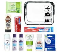 Travel Toiletries Set for Women - Mini Toiletries Kit for Holidays, Hospital, Maternity, Overnight Stays, Airport Security Approved Travel Size Toiletries And Clear Bag, Essential Personal Care Items