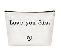 Travel Toiletry Bag - Best Sister Ever Toiletry Bag | Funny Christmas Birthday , Makeup Cosmetic Bag, Travel Organizer For Sisters, Love You Sis, Consulte la descripción, See description
