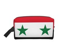 Travel Toiletry Bag Durable Small Items Storage with Exquisite Flag of the Syrian Arab Republic Print Design Suitable for Daily Use