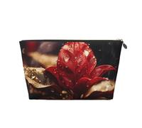 Travel Toiletry Bag for Women Men Growing Red Leaves Makeup Bag Large Capacity Cosmetic Bags Water-Resistant Cosmetic Organizer Bag
