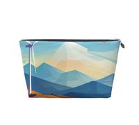 Travel Toiletry Bag for Women Men Windmill Flat Illustration Makeup Bag Large Capacity Cosmetic Bags Water-Resistant Cosmetic Organizer Bag