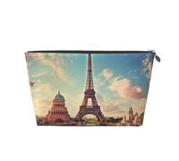 Travel Toiletry Bag for Women Men Wonders of The World Makeup Bag Large Capacity Cosmetic Bags Water-Resistant Cosmetic Organizer Bag