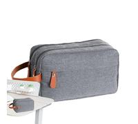 Travel Toiletry Bag - Grooming Organizer, Double Layer Case, Portable Hygienic Carry Kit, Compact Accessory for Men | Integrated Handle Design Created p, Gray, Please refer to the description, Please