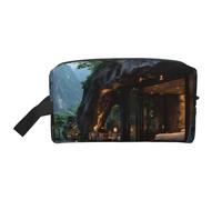 Travel Toiletry Bag Large for Daily Use, Durable Portable Organizer with Breezes of The Mountain Print Design