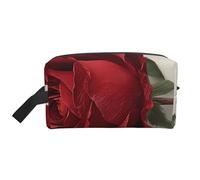 Travel Toiletry Bag Large for Daily Use, Durable Portable Organizer with Roses On The Table Print Design