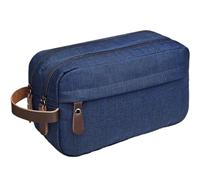 Travel Toiletry Bag Man Make Up Bag Hanging Travel Storage Cases Women Toiletries Organizer Waterproof Female Wash Makeup Handbags(Dark Blue)