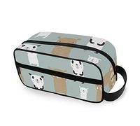 Travel Toiletry Bag Nylon Dopp Kit Shaving Bag Bears Panda Makeup Case Cosmetics Organizer for Men Women