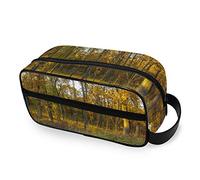 Travel Toiletry Bag Nylon Dopp Kit Shaving Bag Forest Fall Autumn Makeup Case Cosmetics Organizer for Men Women