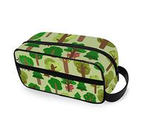 Travel Toiletry Bag Nylon Dopp Kit Shaving Bag Forest Trees Animals Makeup Case Cosmetics Organizer for Men Women