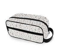 Travel Toiletry Bag Nylon Dopp Kit Shaving Bag Musical Notes Vector Makeup Case Cosmetics Organizer for Men Women